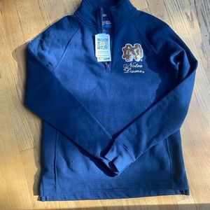 NWT University of Notre Dame quarter zip size M